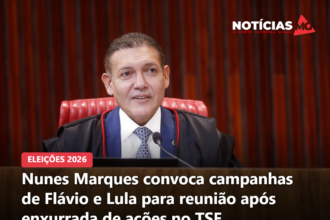 Nunes Marques convoca campanhas de Flávio e Lula para reunião após enxurrada de ações no TSE