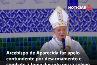 Arcebispo de Aparecida faz apelo contundente por desarmamento e combate à fome durante missa solene