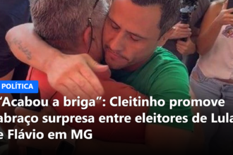 “Acabou a briga”: Cleitinho promove abraço surpresa entre eleitores de Lula e Flávio em MG