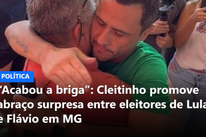 “Acabou a briga”: Cleitinho promove abraço surpresa entre eleitores de Lula e Flávio em MG