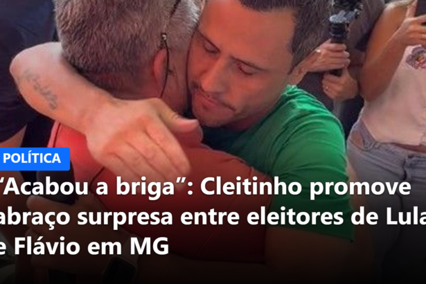 “Acabou a briga”: Cleitinho promove abraço surpresa entre eleitores de Lula e Flávio em MG