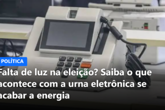 Falta de luz na eleição? Saiba o que acontece com a urna eletrônica se acabar a energia