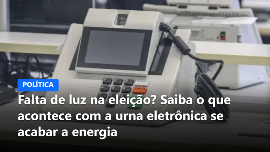 Falta de luz na eleição? Saiba o que acontece com a urna eletrônica se acabar a energia