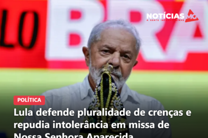 Lula defende pluralidade de crenças e repudia intolerância em missa de Nossa Senhora Aparecida